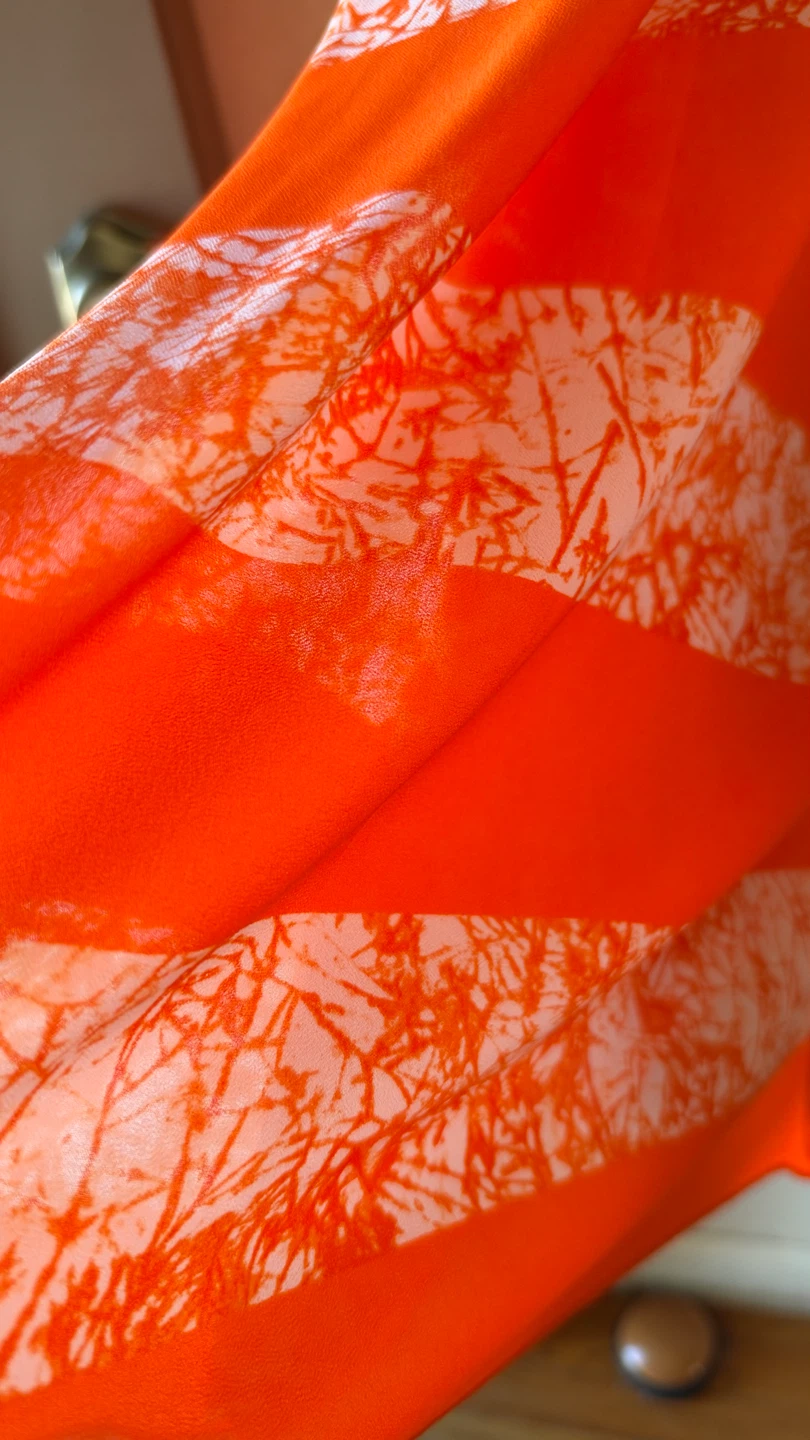 Michael Kors Orange Print Halter Dress Size L - photo 4