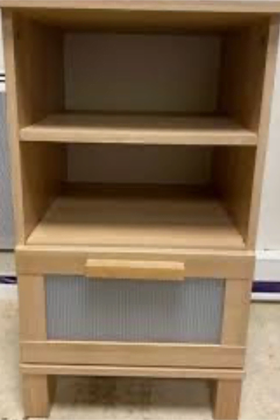 Light Wood Nightstand with Drawer