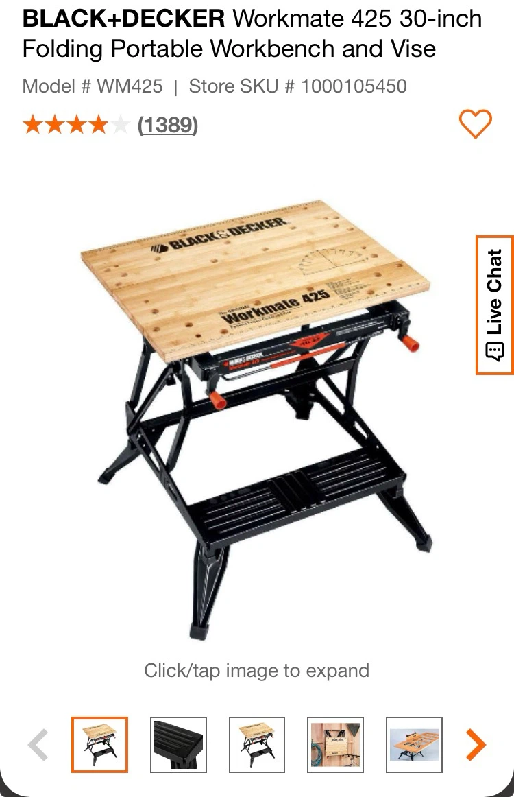 Black+Decker Workmate 425 Portable Workbench