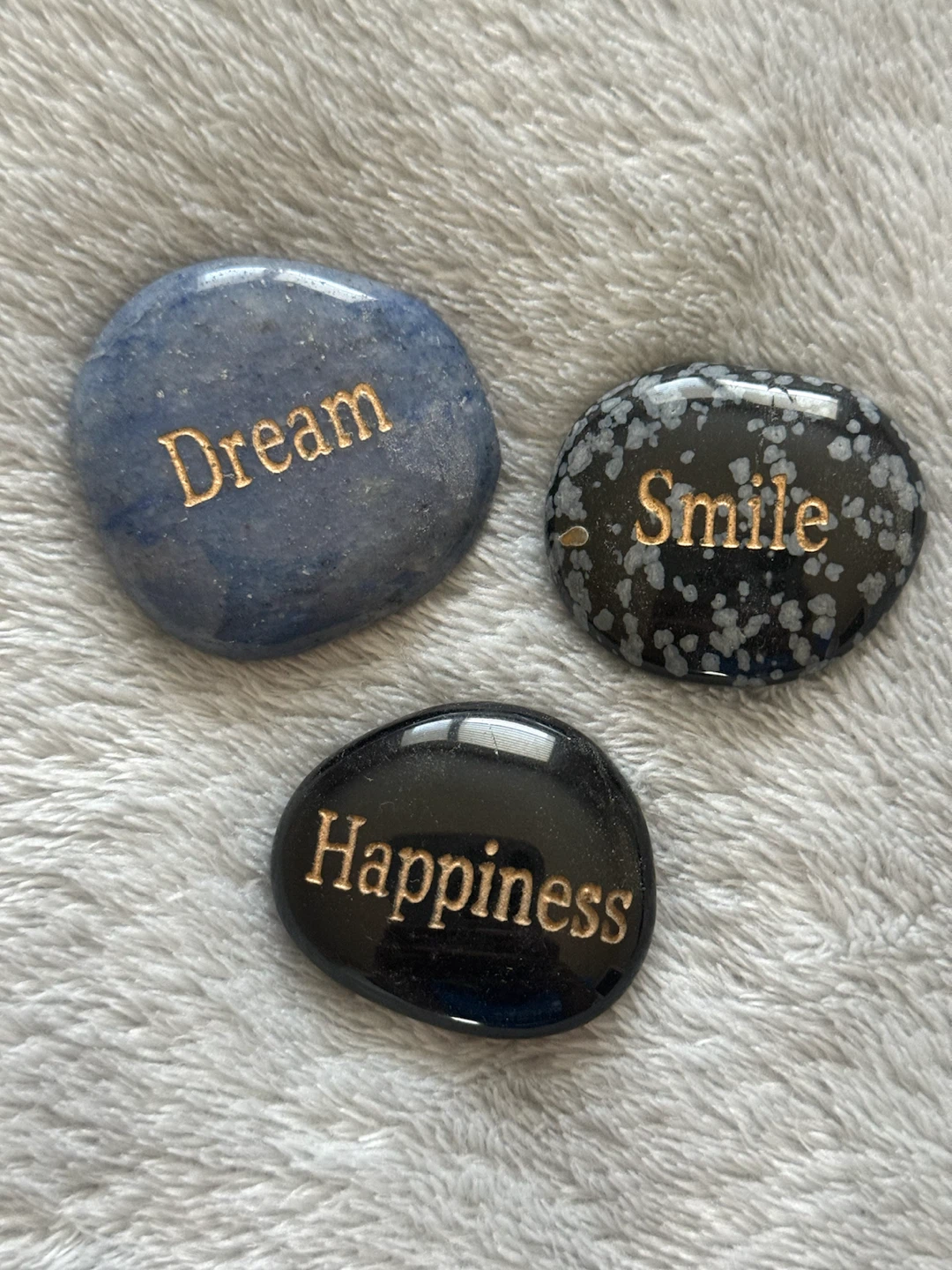 Set of 3 Inspirational Polished Stones