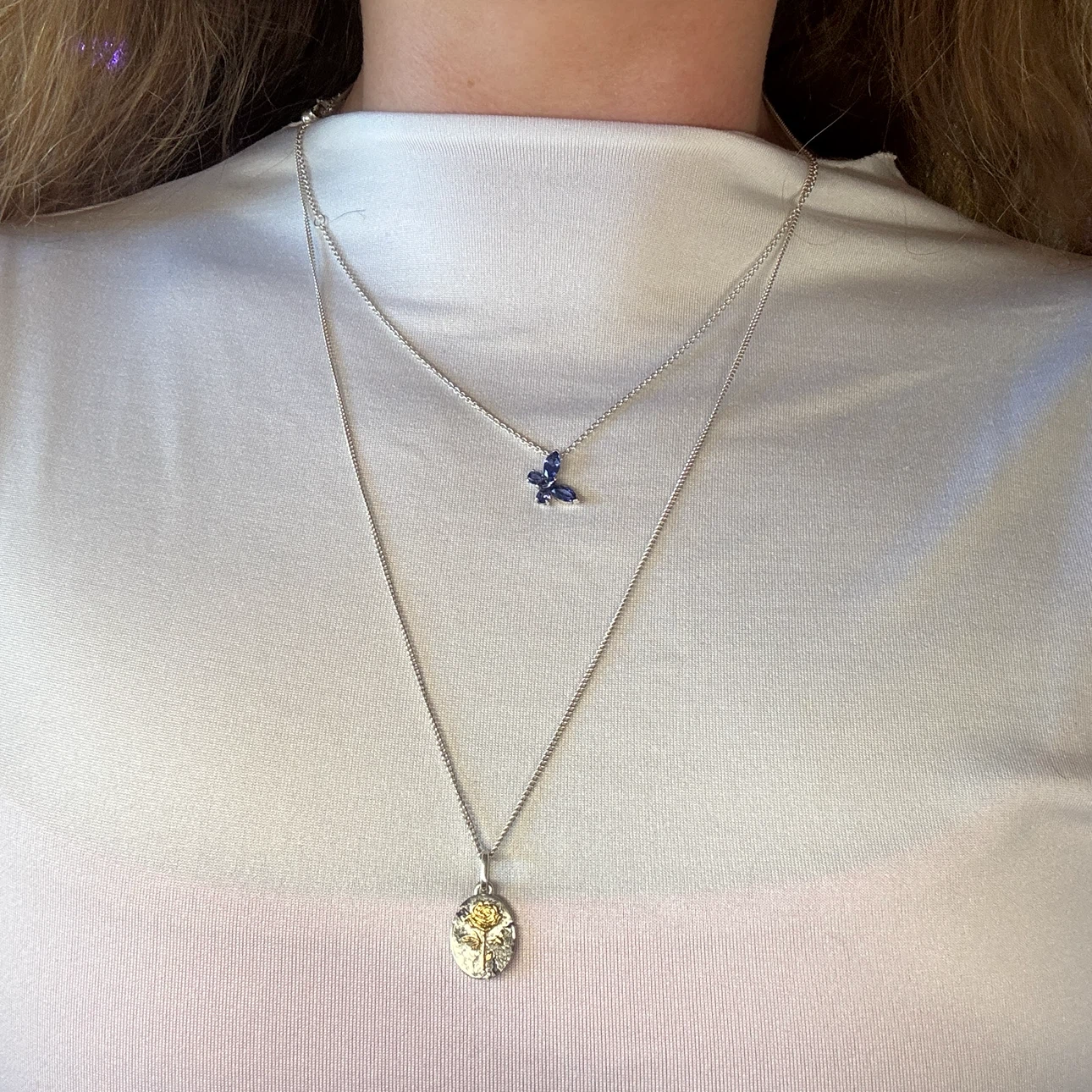 New Authentic Pandora Necklaces - Butterfly & Rose