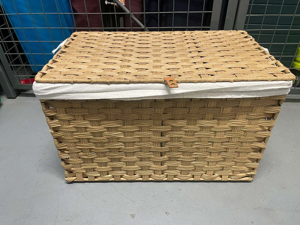 Woven Storage Basket with Lid