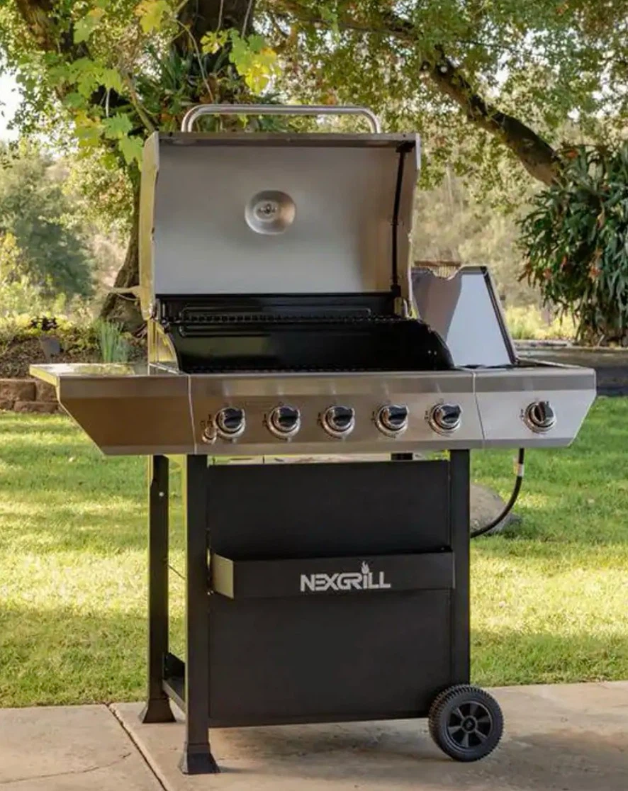5-Burner Propane Gas Grill with Side Burner and Condiment Rack - photo 2