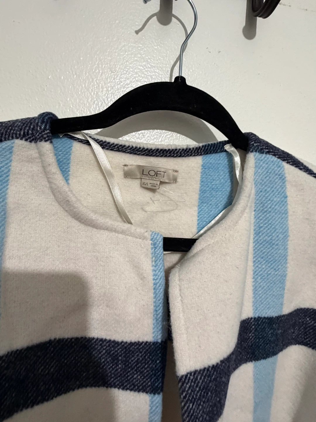 LOFT Plaid Fringe Wrap Coat - photo 2