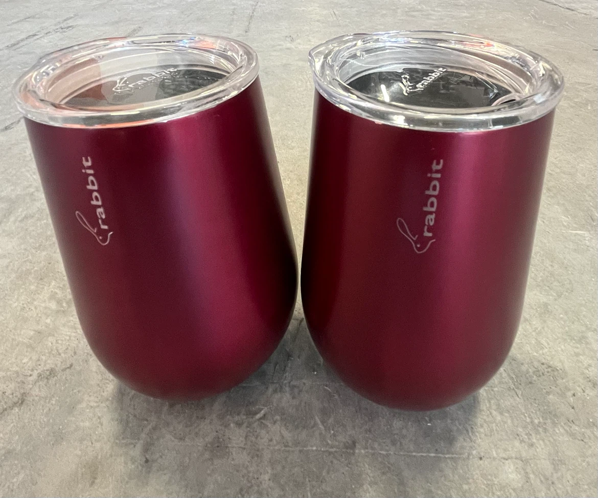 Set of 2 Rabbit Wine Tumblers