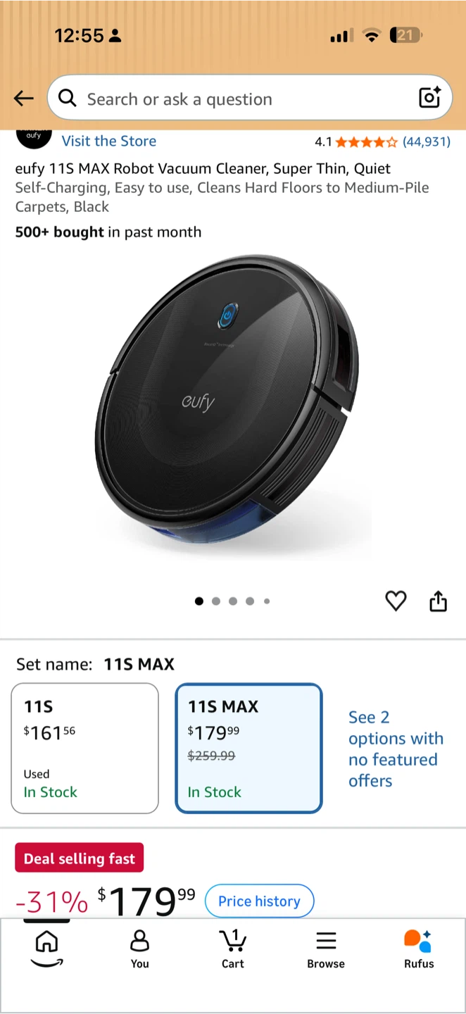 Eufy 11S MAX Robot Vacuum Cleaner