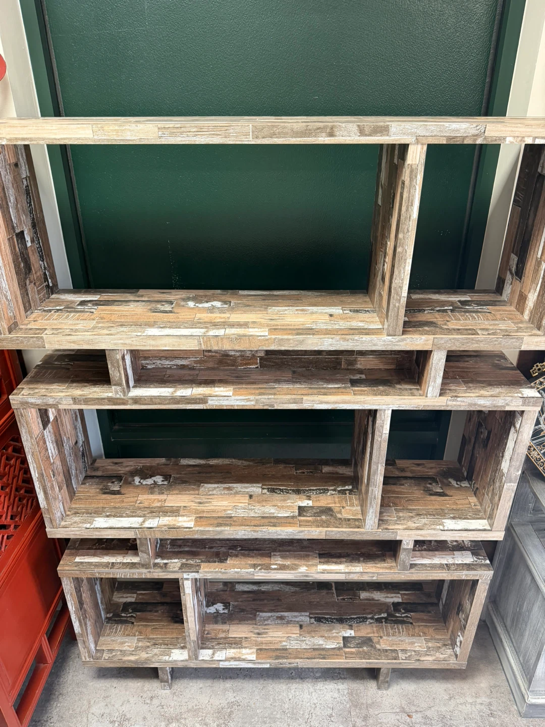 Rustic Wood-Look Multi-Tier  ( Book Decoration Shelf ) - photo 2
