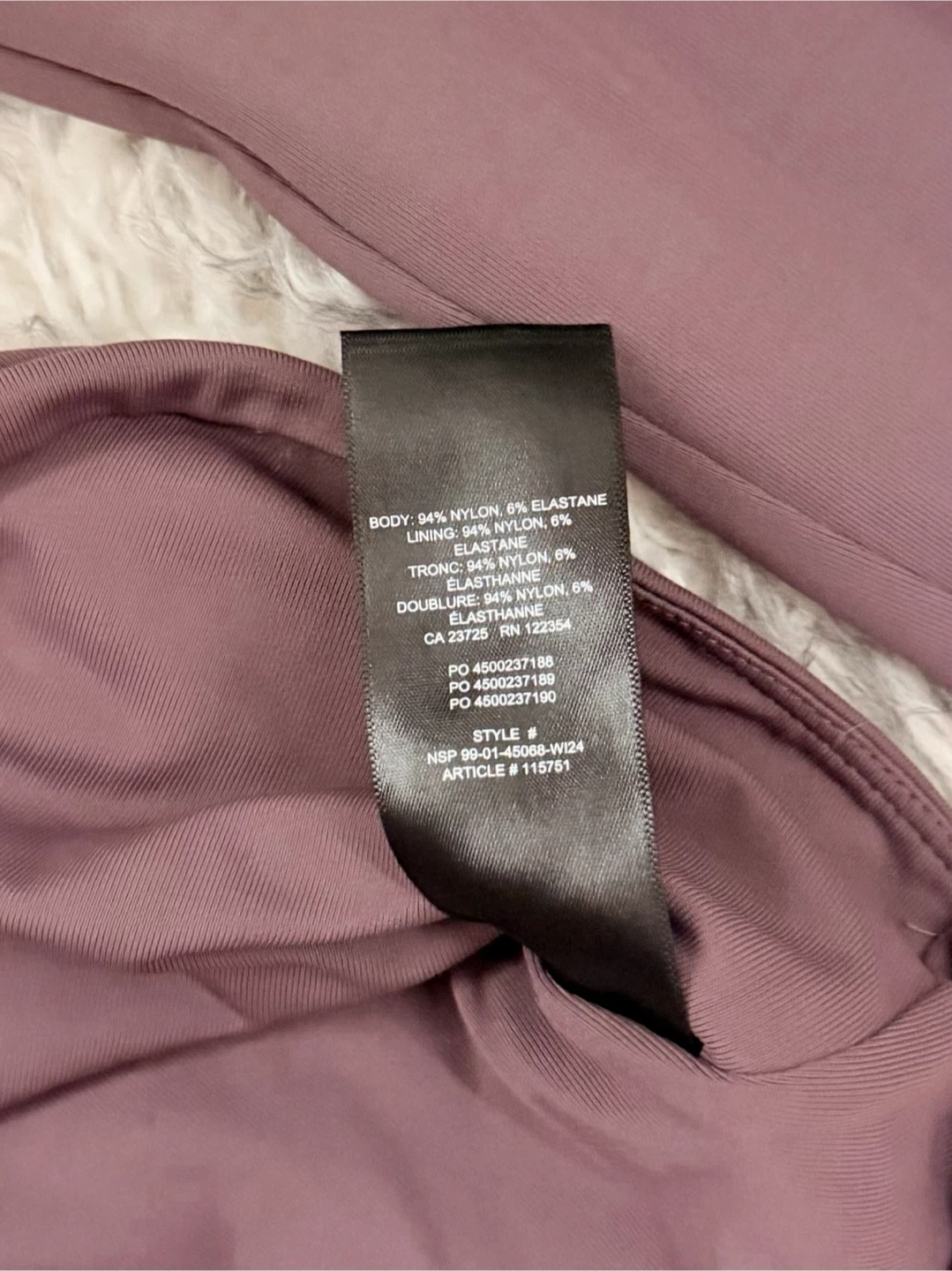 Aritzia Original Contour Squareneck Longsleeve - Smoked Eggplant - photo 5