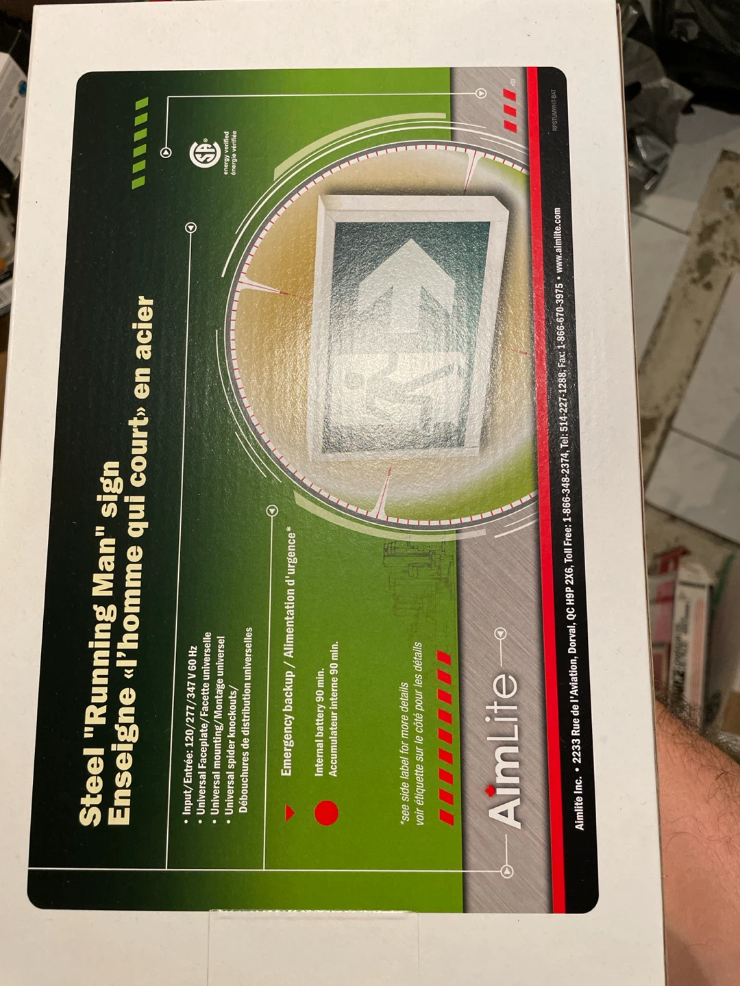 AimLite Steel Running Man Emergency Sign