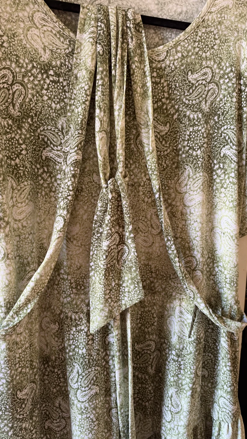 Green Paisley Ruffle Dress - photo 3