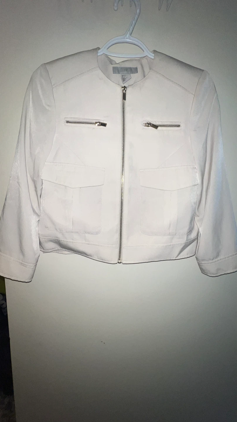 H&M Cream Zip-Up Jacket