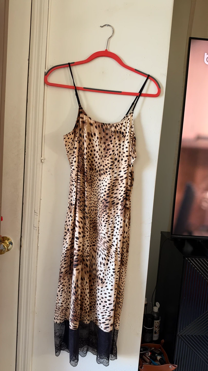 Natori Leopard Print Chemise Size XL