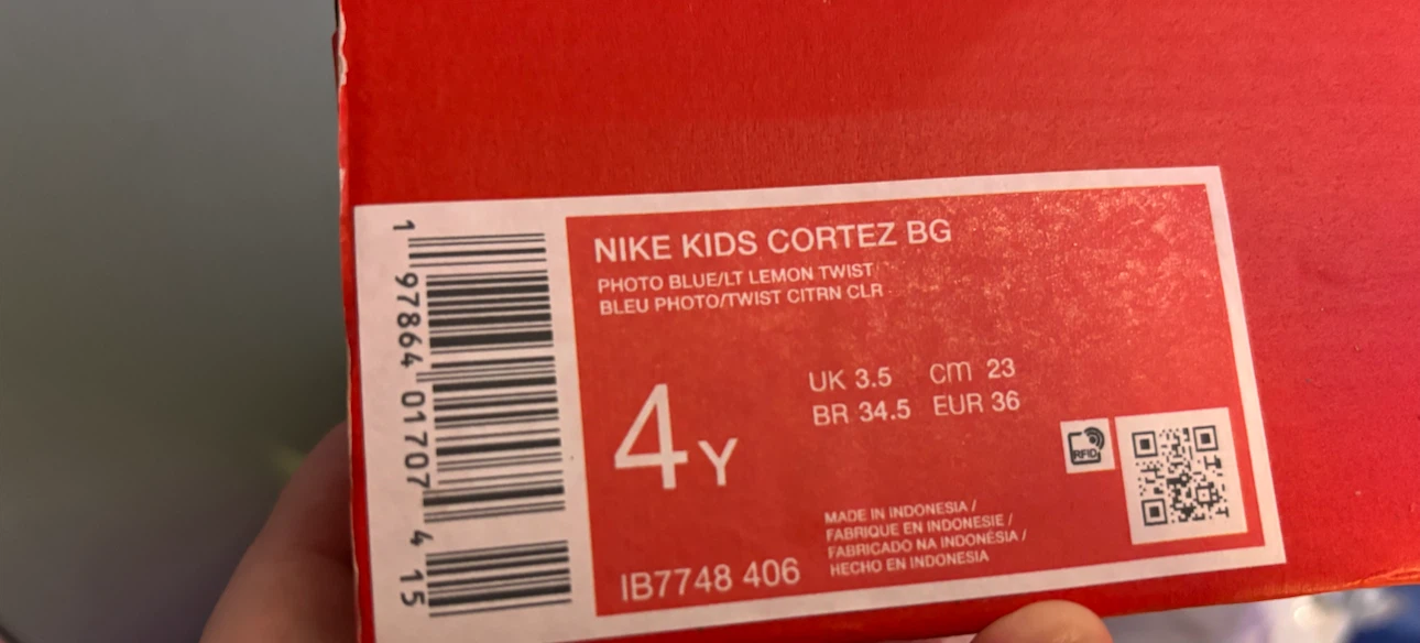 Nike Kids Cortez BG Photo Blue/Lemon Twist - photo 2