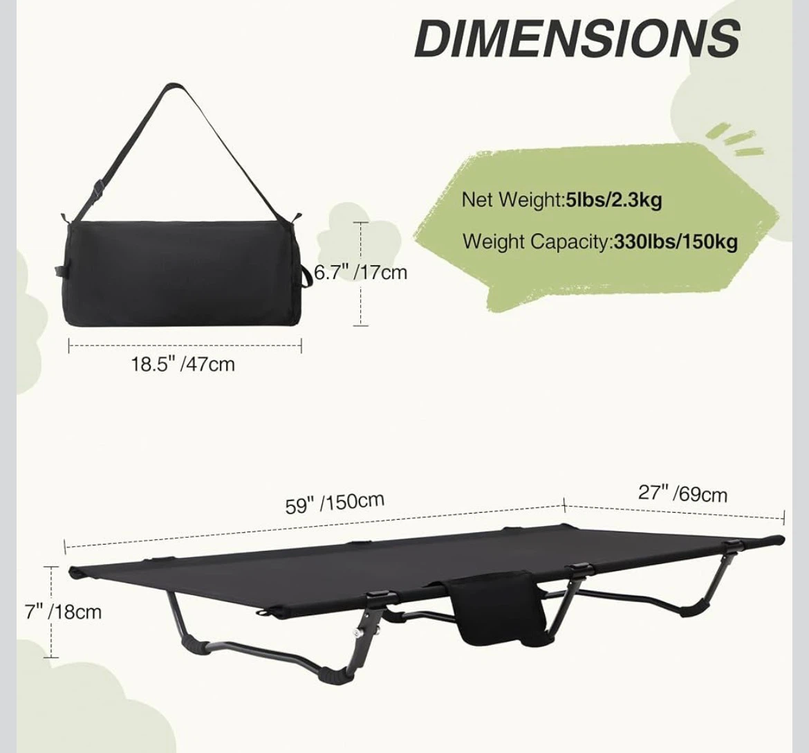 Portable Folding Toddler Cot - photo 2