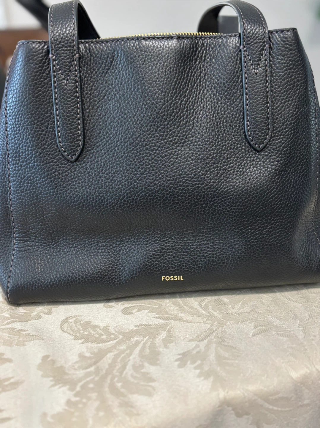 Fossil Black Leather Handbag