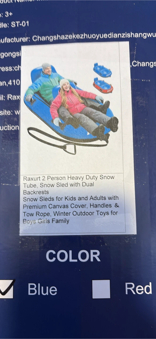 Raxurt 2-Person Inflatable Snow Sled