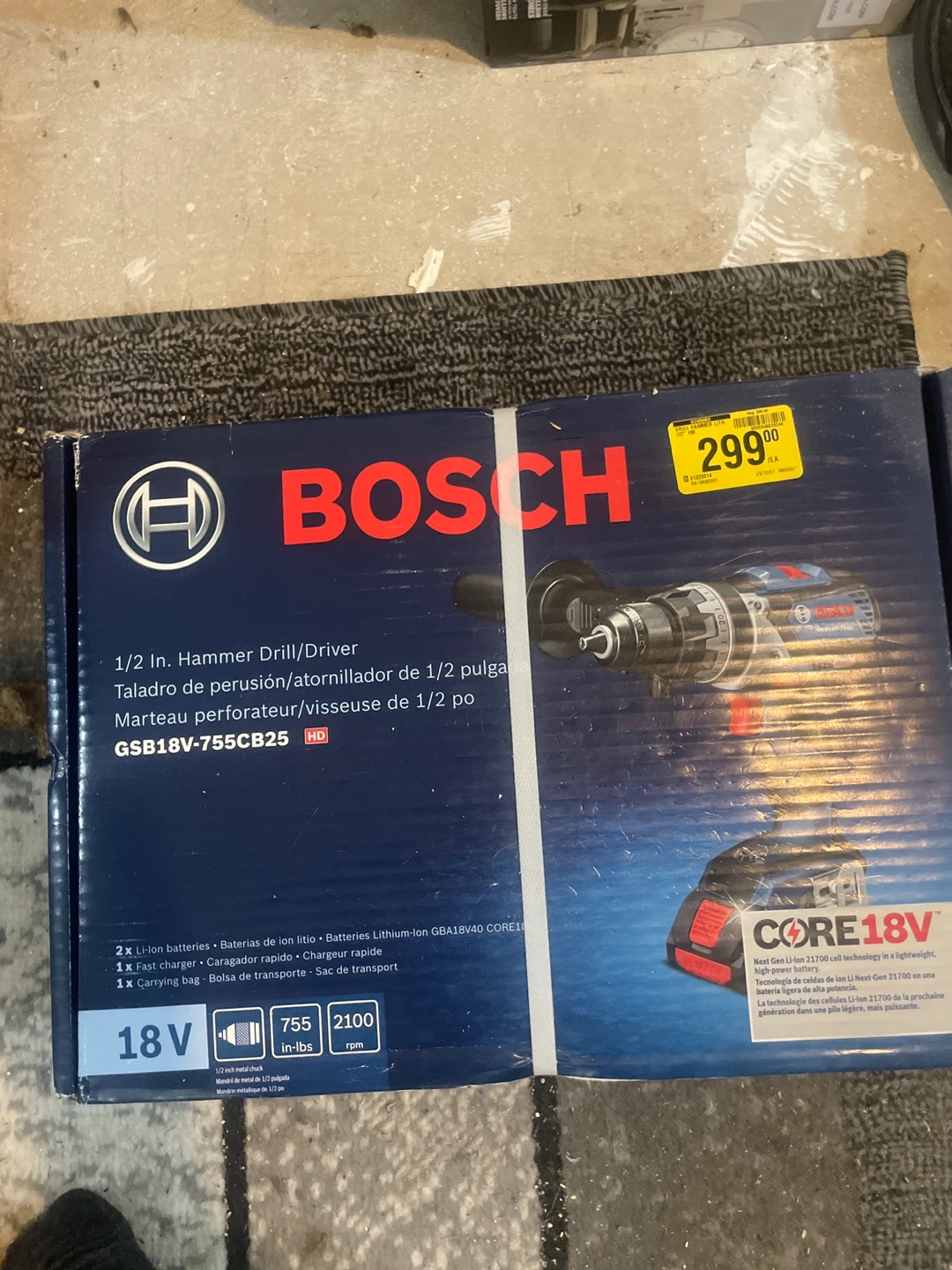 Bosch 1/2 in. Hammer Drill/Driver GSB18V-755CB25