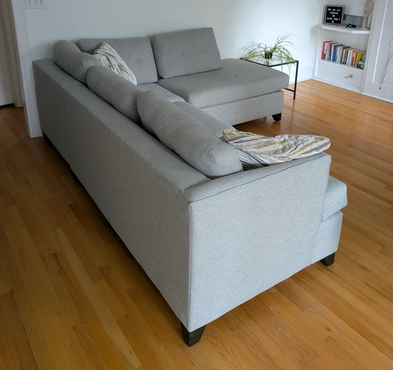 Gray L-Shaped Sectional Sofa Bed - photo 2