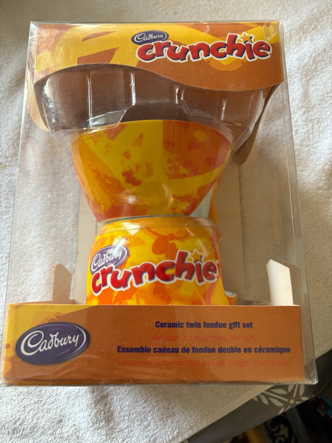 Cadbury Crunchie Ceramic Twin Fondue Gift Set