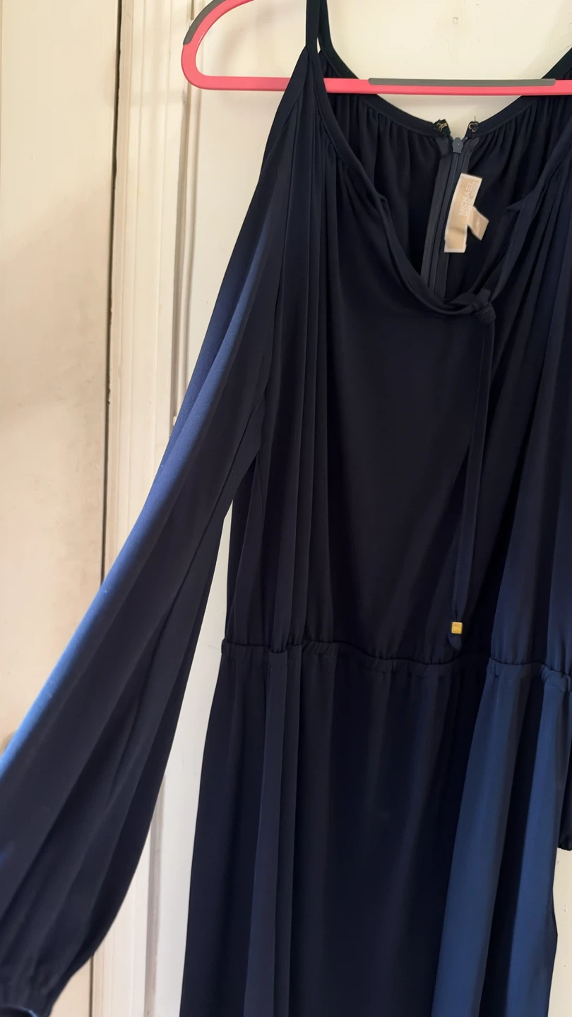 Michael Kors Navy Cold-Shoulder Dress - photo 2