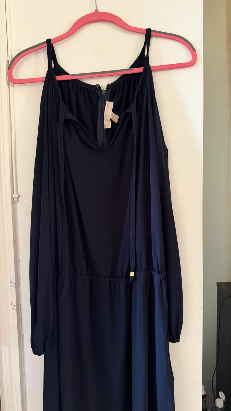 Michael Kors Navy Cold-Shoulder Dress - photo 3