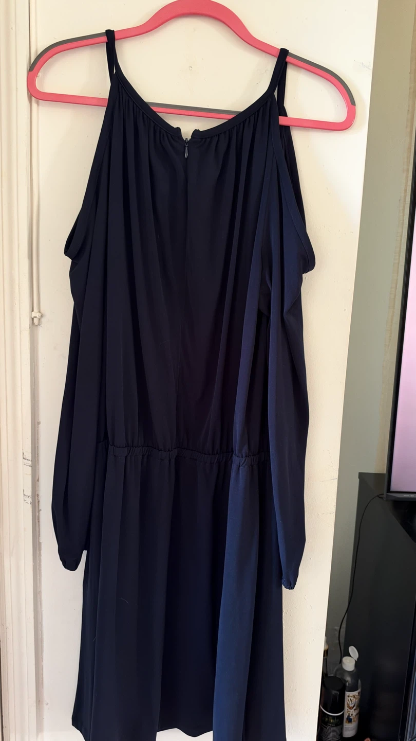 Michael Kors Navy Cold-Shoulder Dress - photo 4