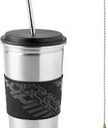 Stainless Steel Tumbler with Straw
