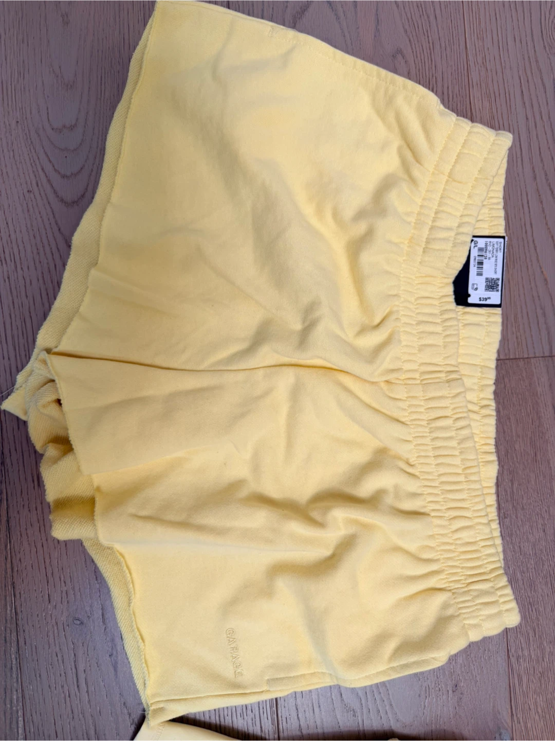 Garage Yellow Soft Terry Low-Rise 90s Shorts