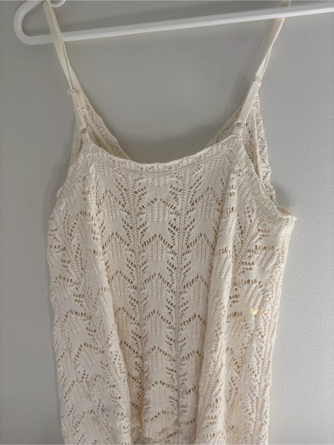 cream knit camisole top - M - photo 3