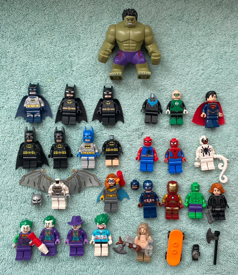 Lego DC & Marvel Minifigure Lot