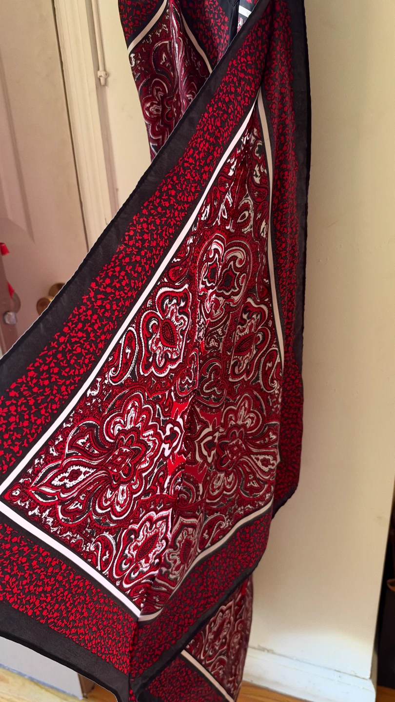 Red and Black Paisley Print Dress - photo 2