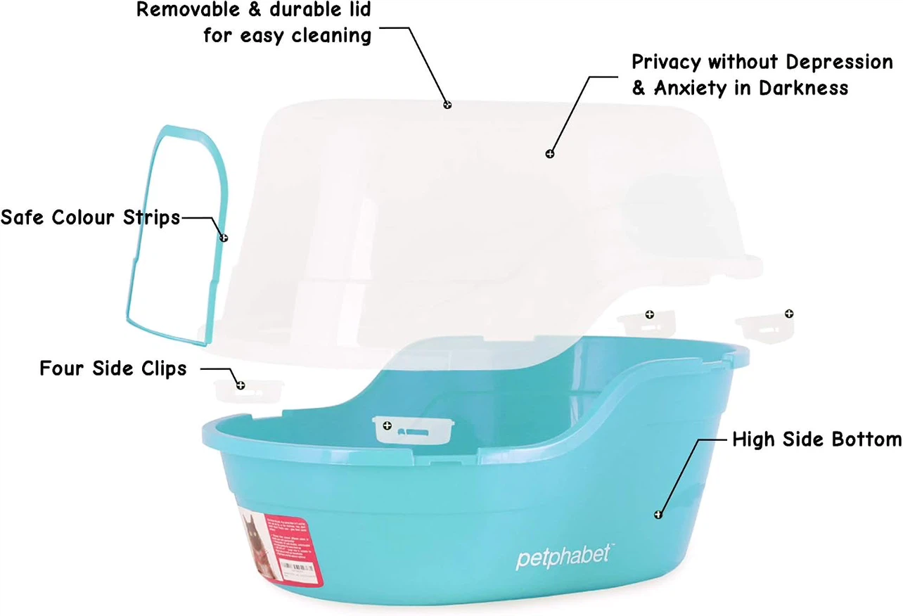 Petphabet Jumbo Hooded Cat Litter Box - photo 2