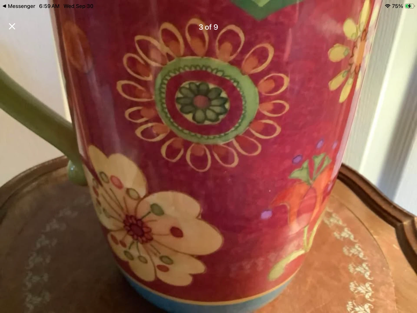 Lg Hand Crafted Ceramic Pitcher by Sue Zipkin 🐞 - photo 2