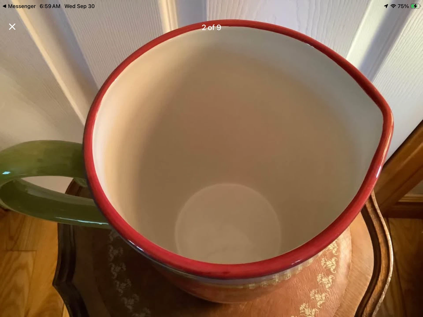 Lg Hand Crafted Ceramic Pitcher by Sue Zipkin 🐞 - photo 3