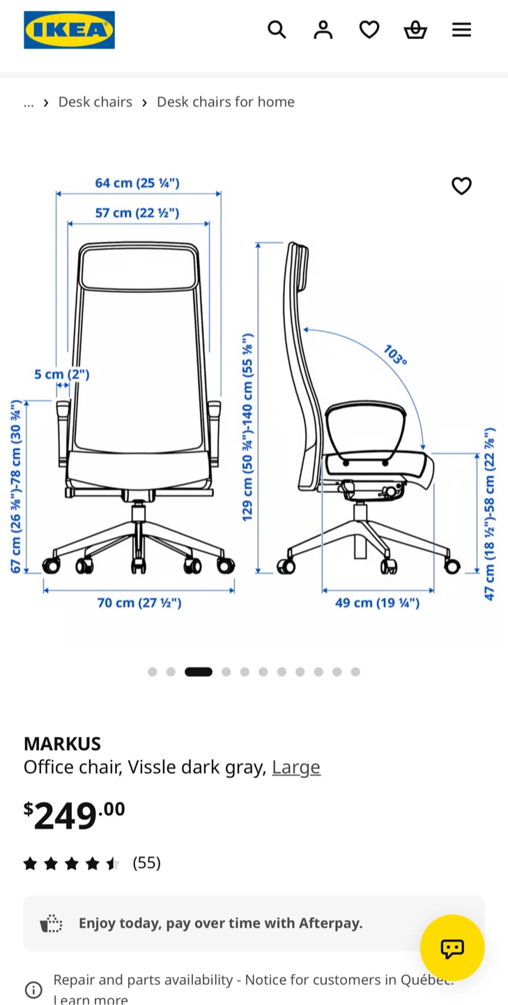 IKEA Markus Office Chair - Dark Gray - photo 2