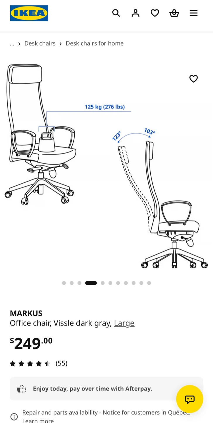 IKEA Markus Office Chair - Dark Gray - photo 3