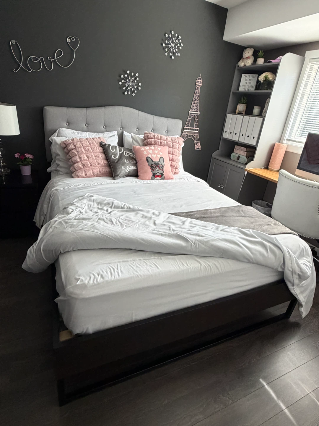 Queen Bed Frame + Mattress – Excellent Condition – Moving Sale - photo 2
