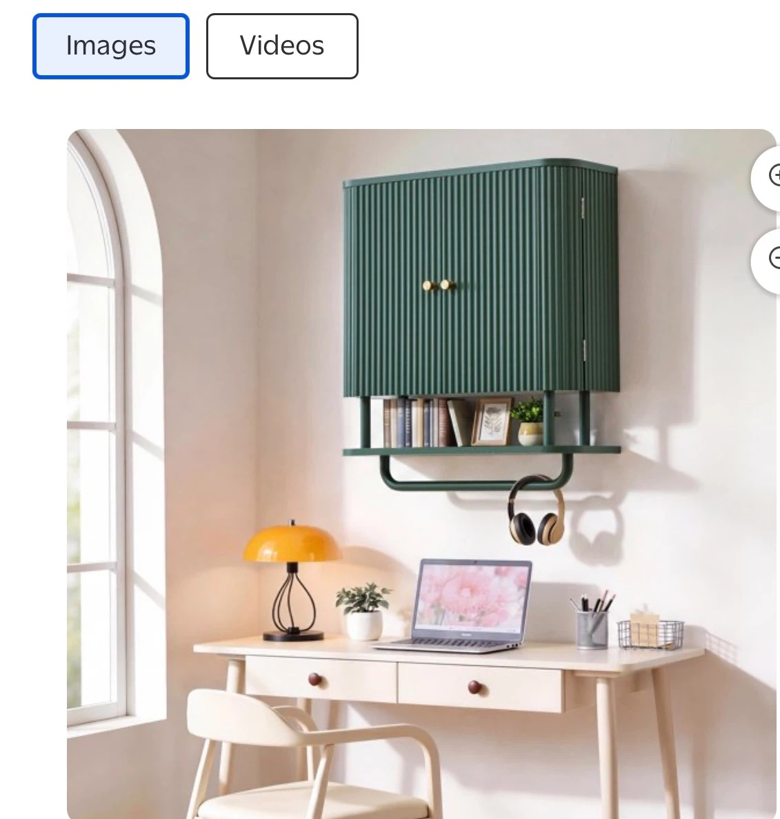 Green Wall-Mounted Storage Cabinet