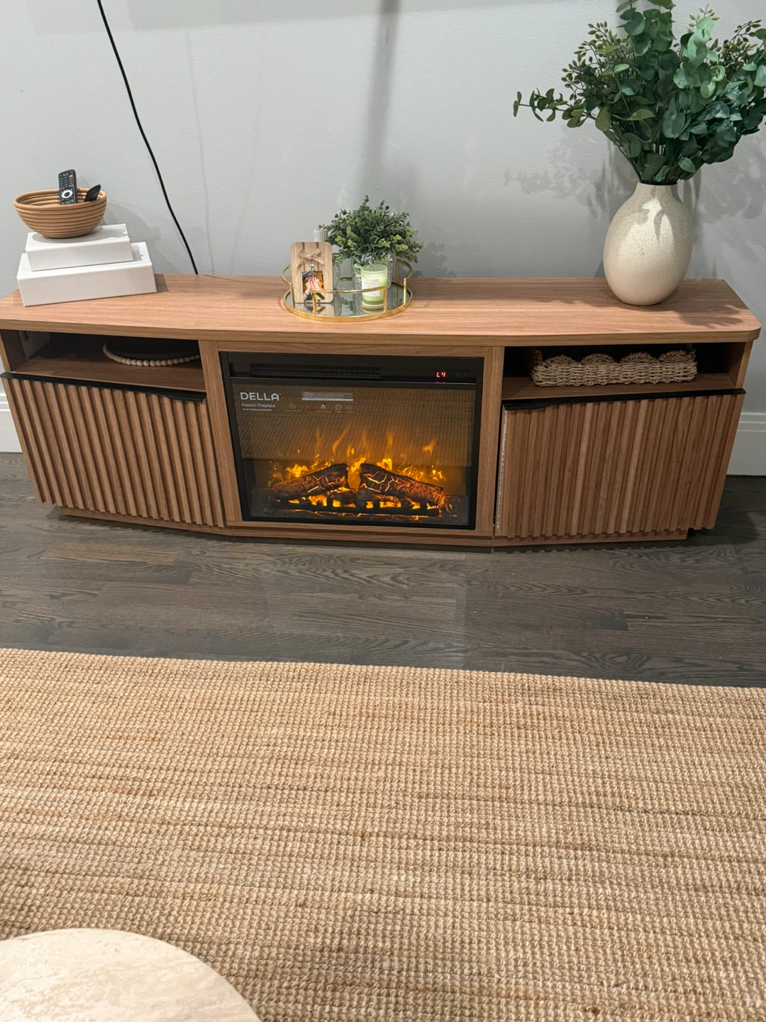 Della Electric Fireplace TV Stand