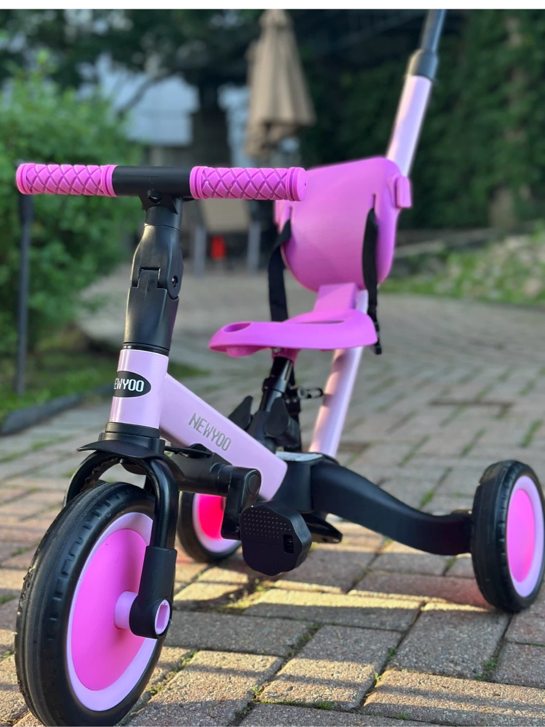 newyoo 5-in-1 Toddler Tricycle - Pink