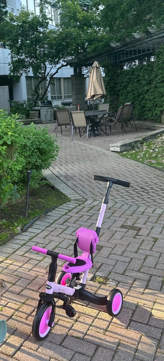 newyoo 5-in-1 Toddler Tricycle - Pink - photo 2