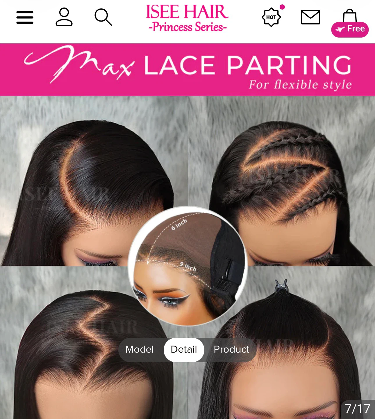 ISEE HAIR Princess Series Lace Wig 18 inch - photo 2