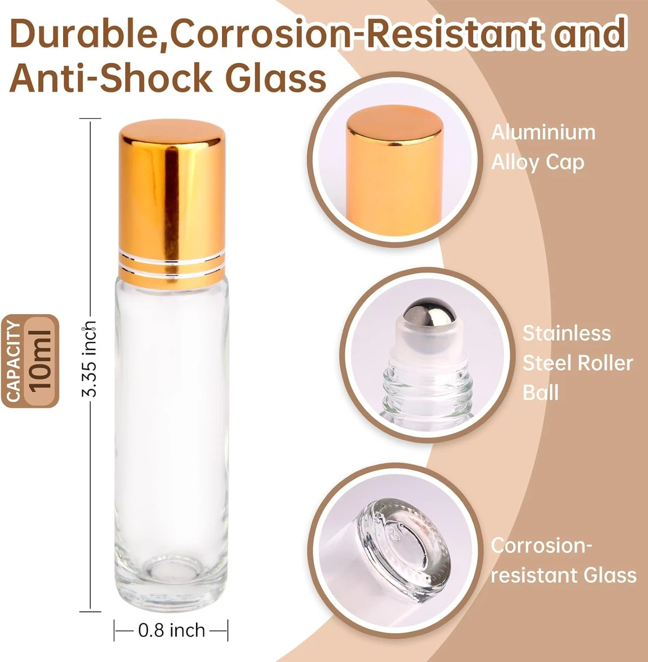 Set of 4 Essential Oil Roller Bottles (10ml) - photo 4