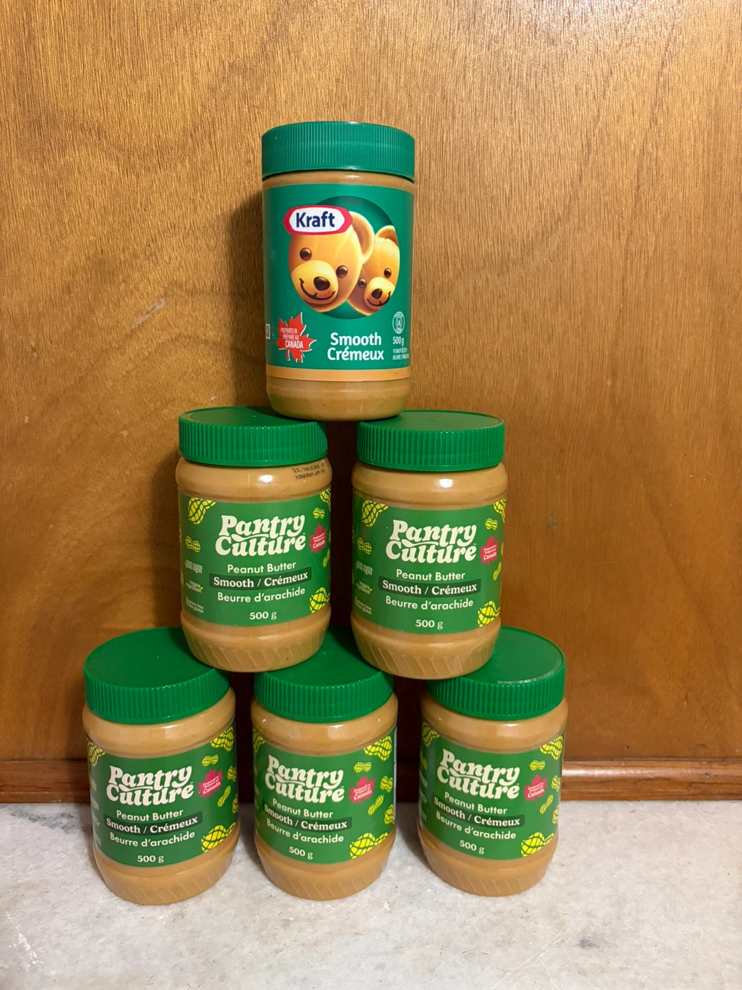 New peanut butter jars