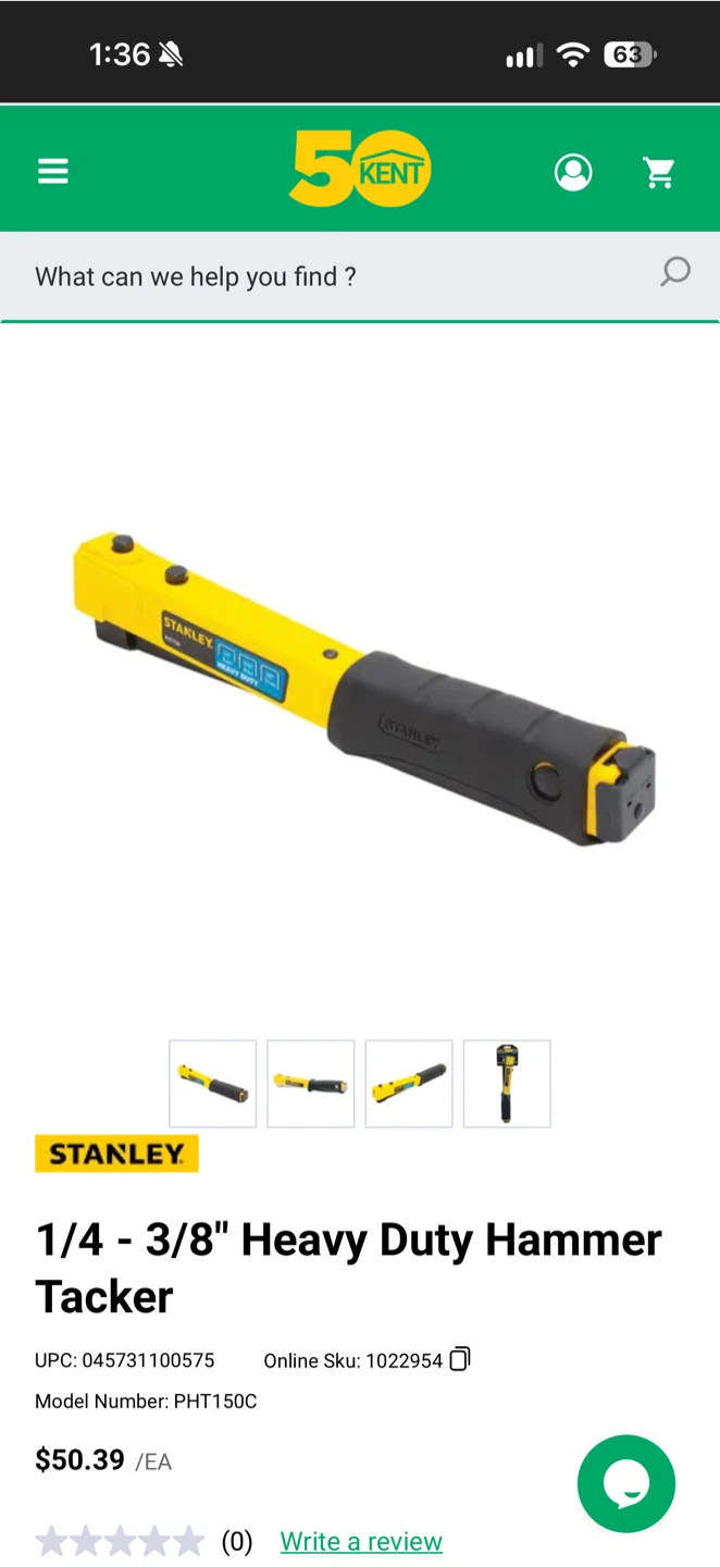 Stanley Heavy Duty Hammer Tacker PHT150C