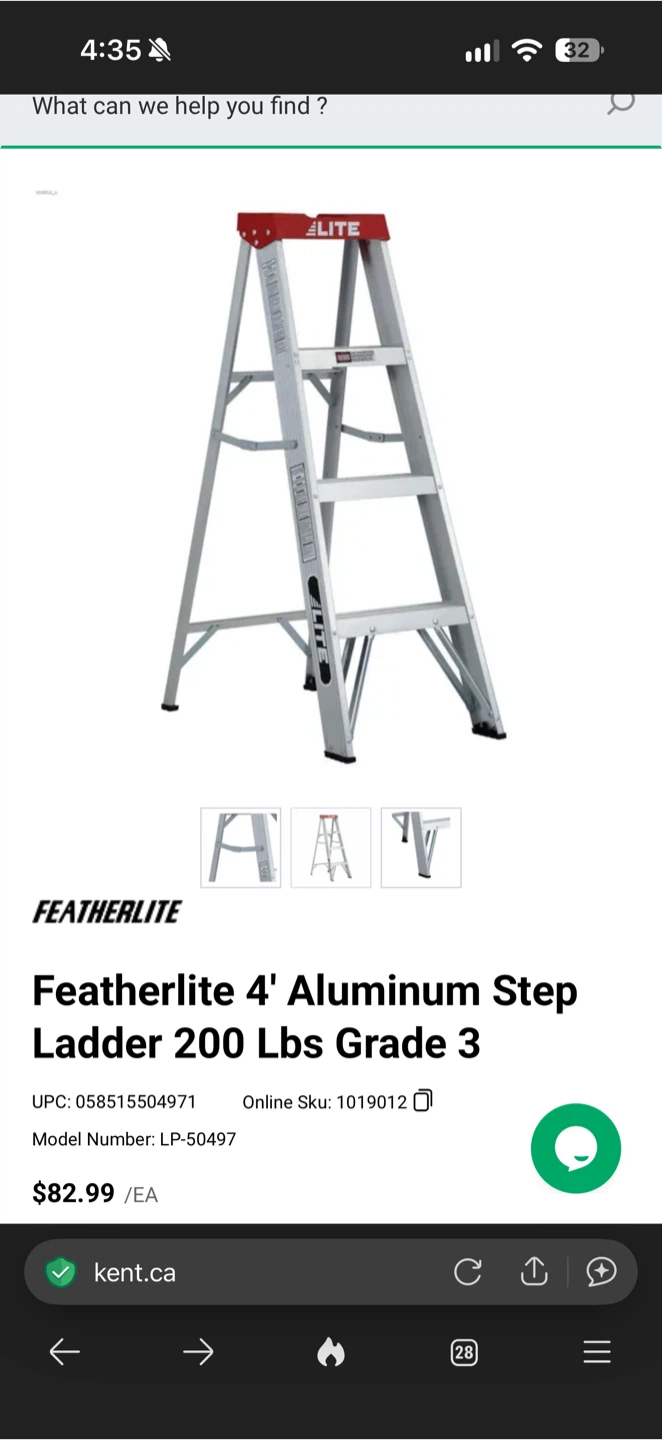 Featherlite 4' Aluminum Step Ladder