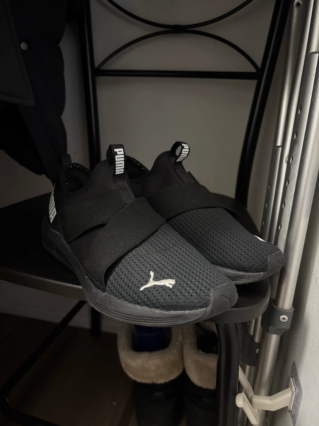 Puma Women's Black Slip-On Sneakers