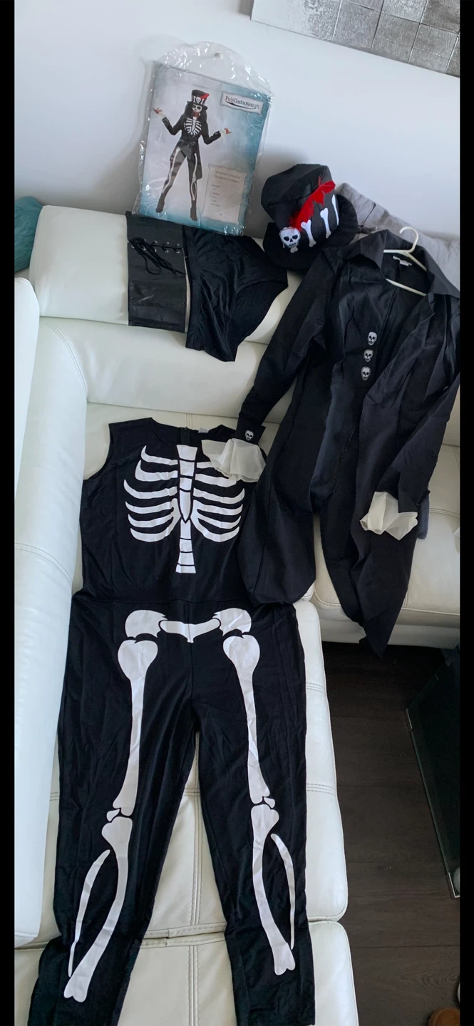 🎃👻 5 pcs-Voodoo Skeleton Costume-Women sz2X - photo 2