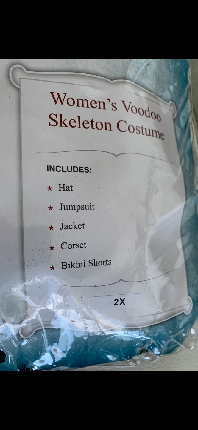 🎃👻 5 pcs-Voodoo Skeleton Costume-Women sz2X - photo 3