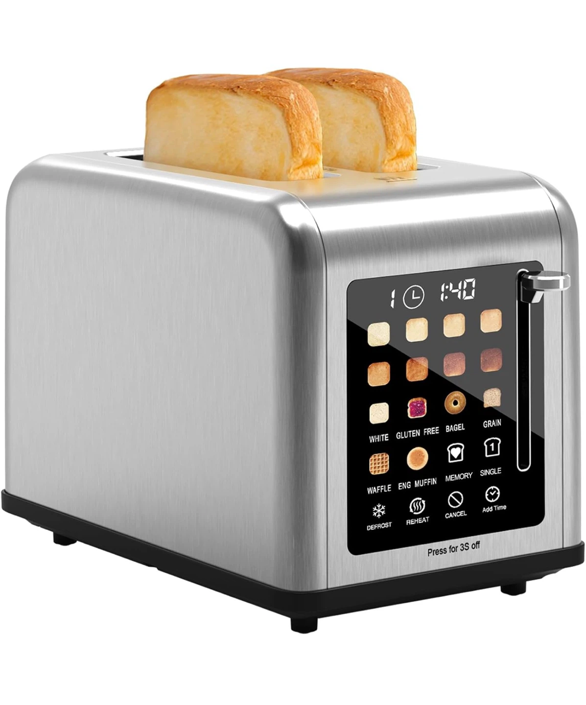 New Kalorik stainless steel 2-slice toaster